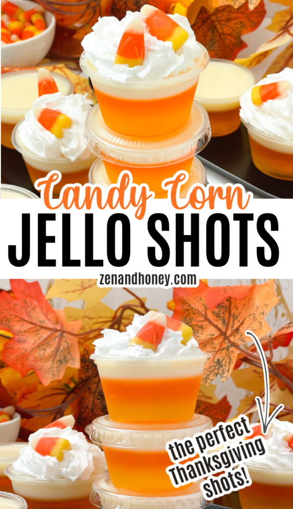 Candy Corn Jello Shots for Halloween - ZEN AND HONEY