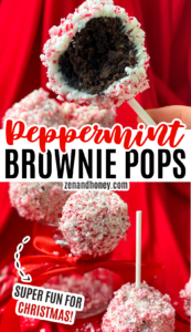 peppermint brownie pops
