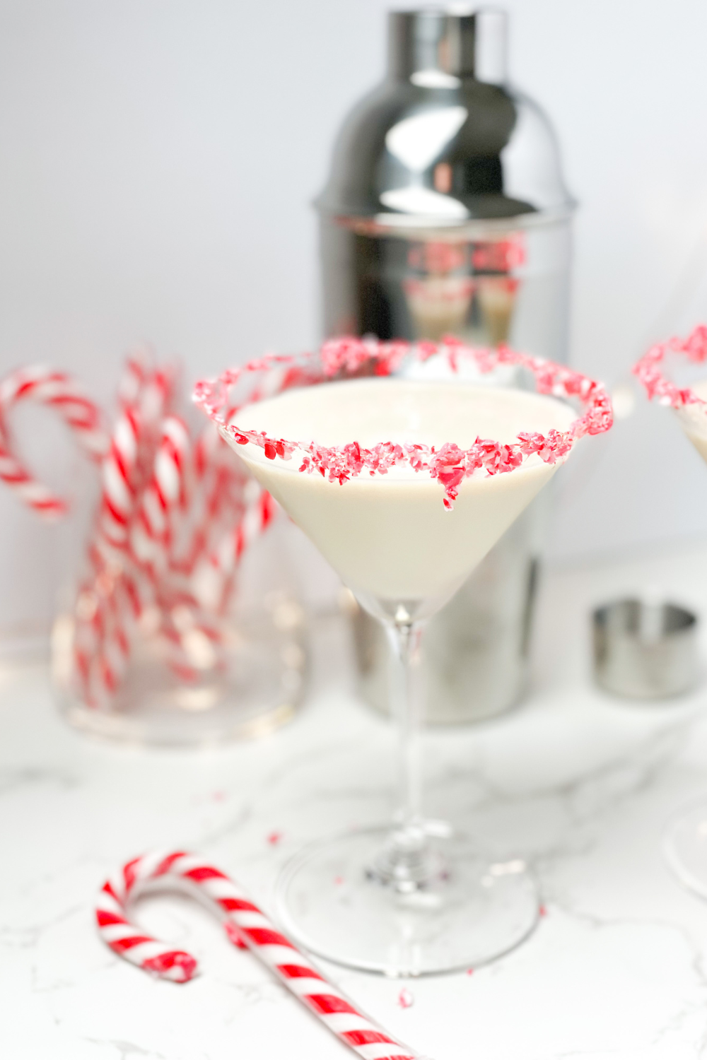 Candy Cane Martini For Christmas Cocktail Glasses, Christmas Martini Glass