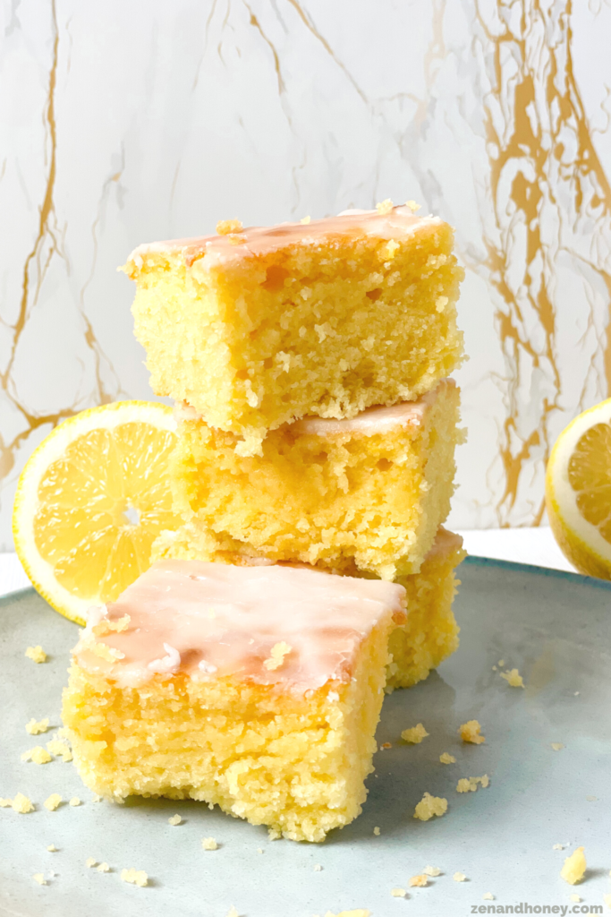 Lemon Brownies With Lemon Glaze Zen And Honey