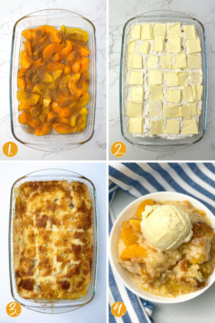 Easy Peach Dump Cake ZEN AND HONEY
