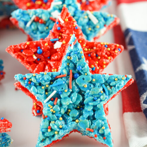 4th of july rice krispies