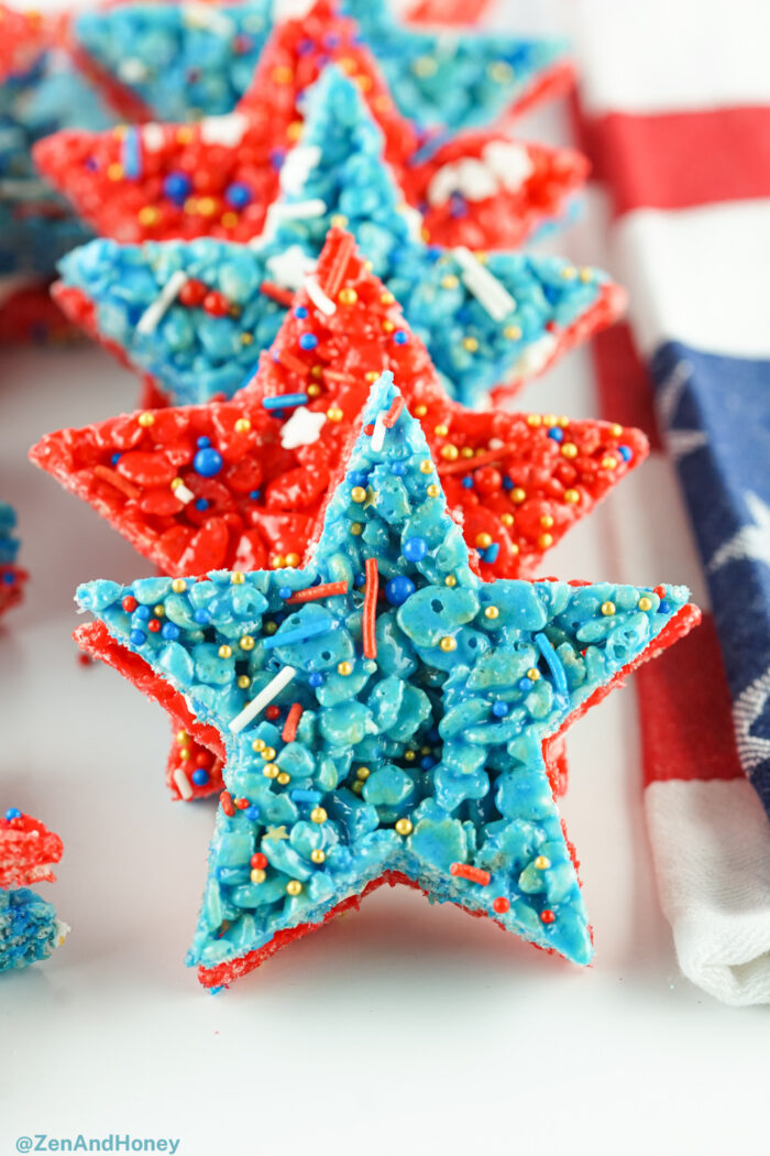 4th Of July Rice Krispie Treats Zen And Honey 3964