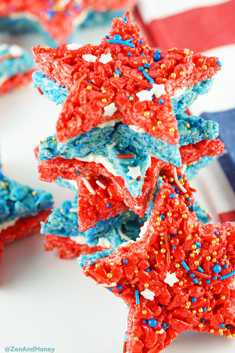 4th of July Rice Krispie Treats - ZEN AND HONEY