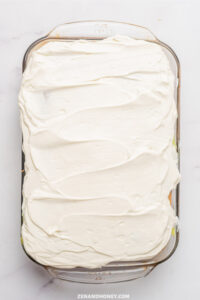 key lime poke cake with whipped topping