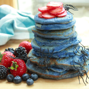 blue spooky pancakes