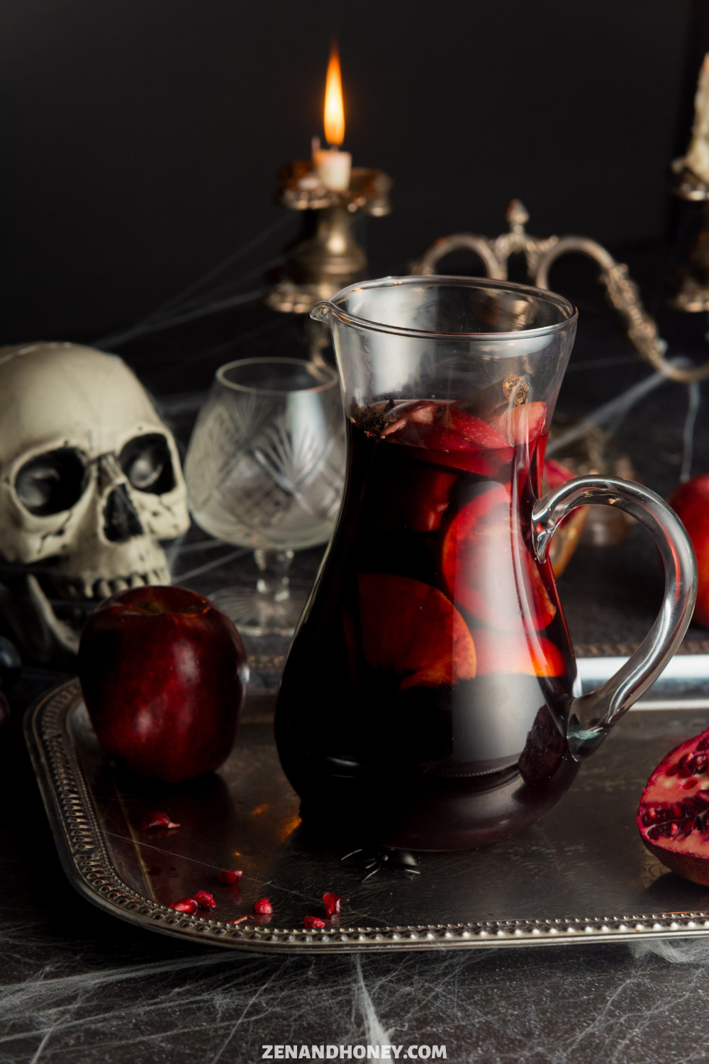 Spooky Blackberry Halloween Sangria With Red Wine