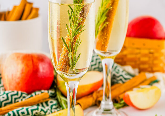 apple cider mimosa cocktail