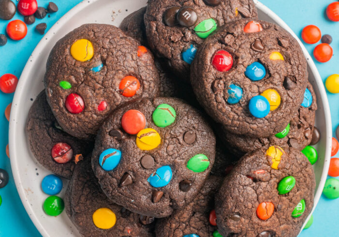 chocolate m&m cookies