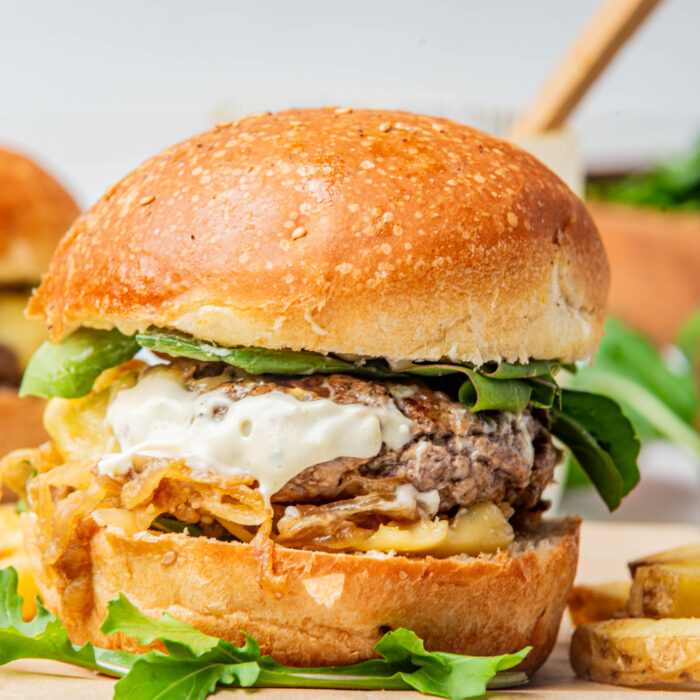 French Onion Burgers - ZEN AND HONEY