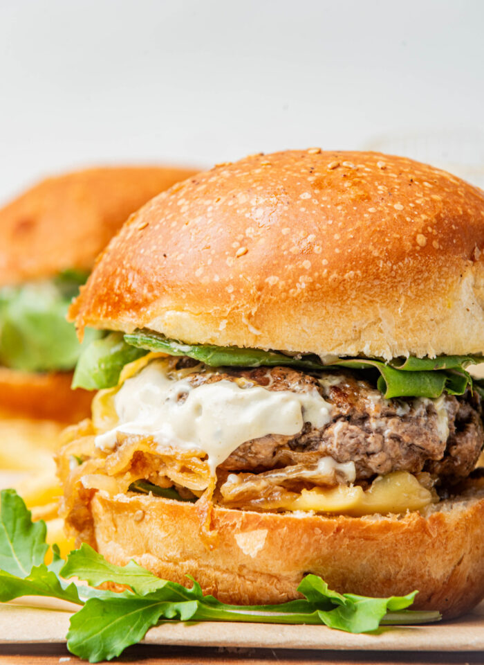 french onion burgers