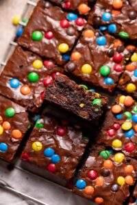 m&m brownies