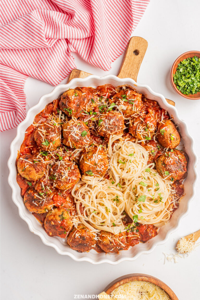 Chicken Meatballs And Spaghetti - ZEN AND HONEY