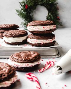 peppermint cookie sandwiches