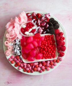 pink dessert board