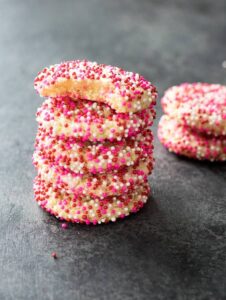 valentine's day sprinkle cookies