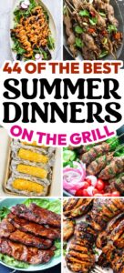 summer dinner on the grill