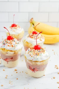 desserts in cups