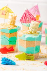 beach pudding cups