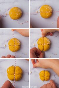 how to make pumpkin shaped rolls