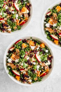 fall harvest salad with vinaigrette