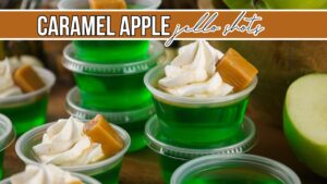 caramel apple jello shots for fall