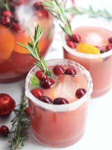 cranberry orange ginger mocktails