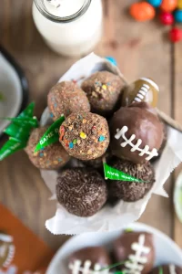 football shaped foods