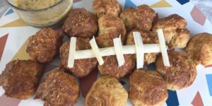 football shaped foods