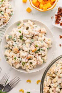 easy creamy bacon ranch pasta salad