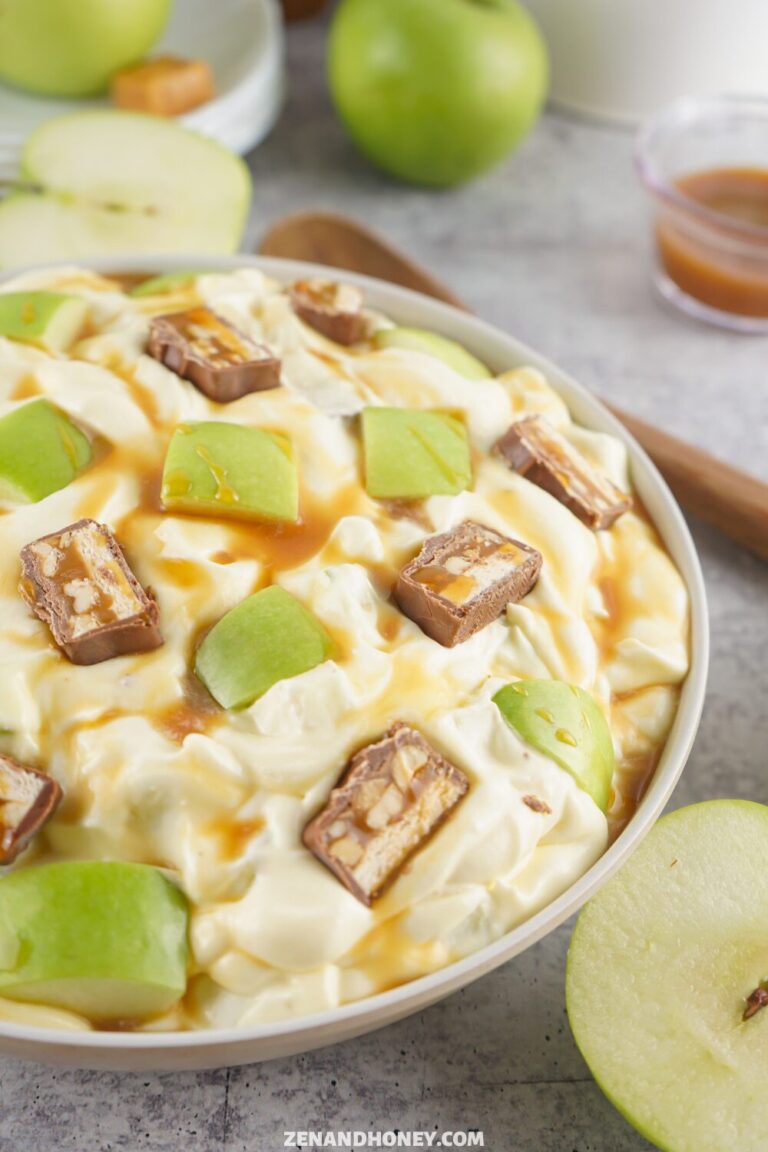 Old Fashioned Snickers Apple Salad ZEN AND HONEY old-fashioned-snickers-apple-salad-zen-and-honey