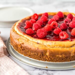 baked raspberry cheesecake