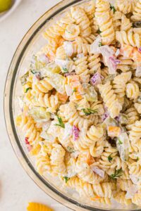 dill pickle pasta salad mayo