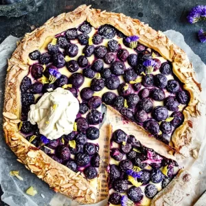 blueberry cheesecake galette