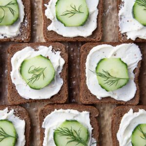 mini cucumber sandwiches