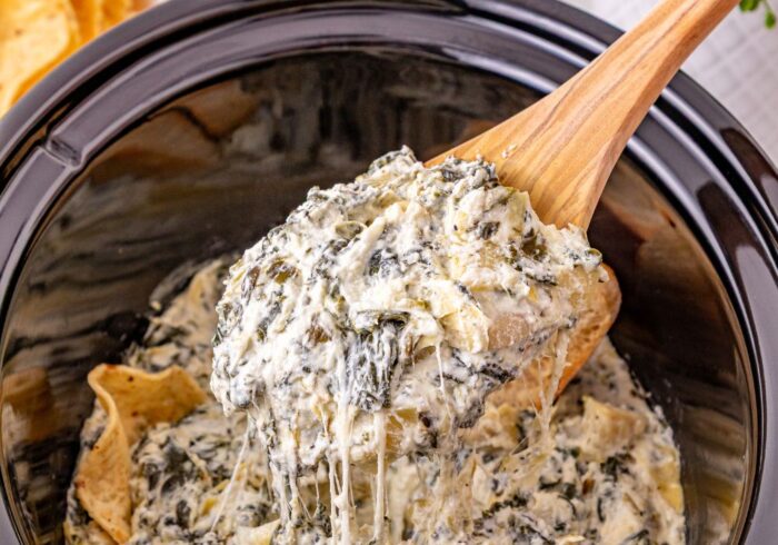 crockpot spinach artichoke dip