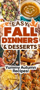fall recipes dinner desserts