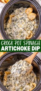 slow cooker artichoke spinach dip