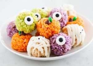 Halloween rice krispie treats